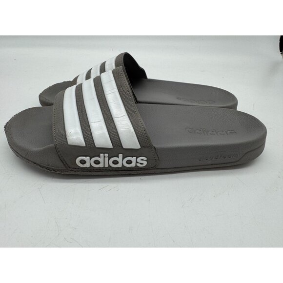 Adidas Mens  Adilette Shower Slides Slipper Size 8 Gray Slip On Cushioned Casual - Picture 11 of 16